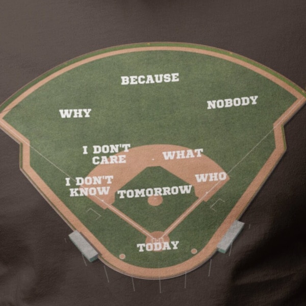 Whos on First Baseball Jersey Etsy