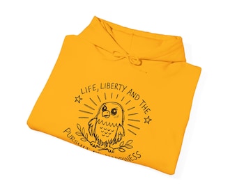 Life Liberty and the Pursuit of Happiness Hoodie | Retro Eagle Patriotic Sweatshirt