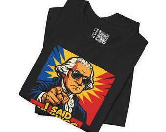 No Kings Washington Illustration Tee | American Flag Patriotic Shirt