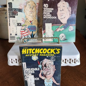 1980 Alfred Hitchcock&#39;s Mystery Magazine. January 2, January 30, May 21. Front and back covers are intact.