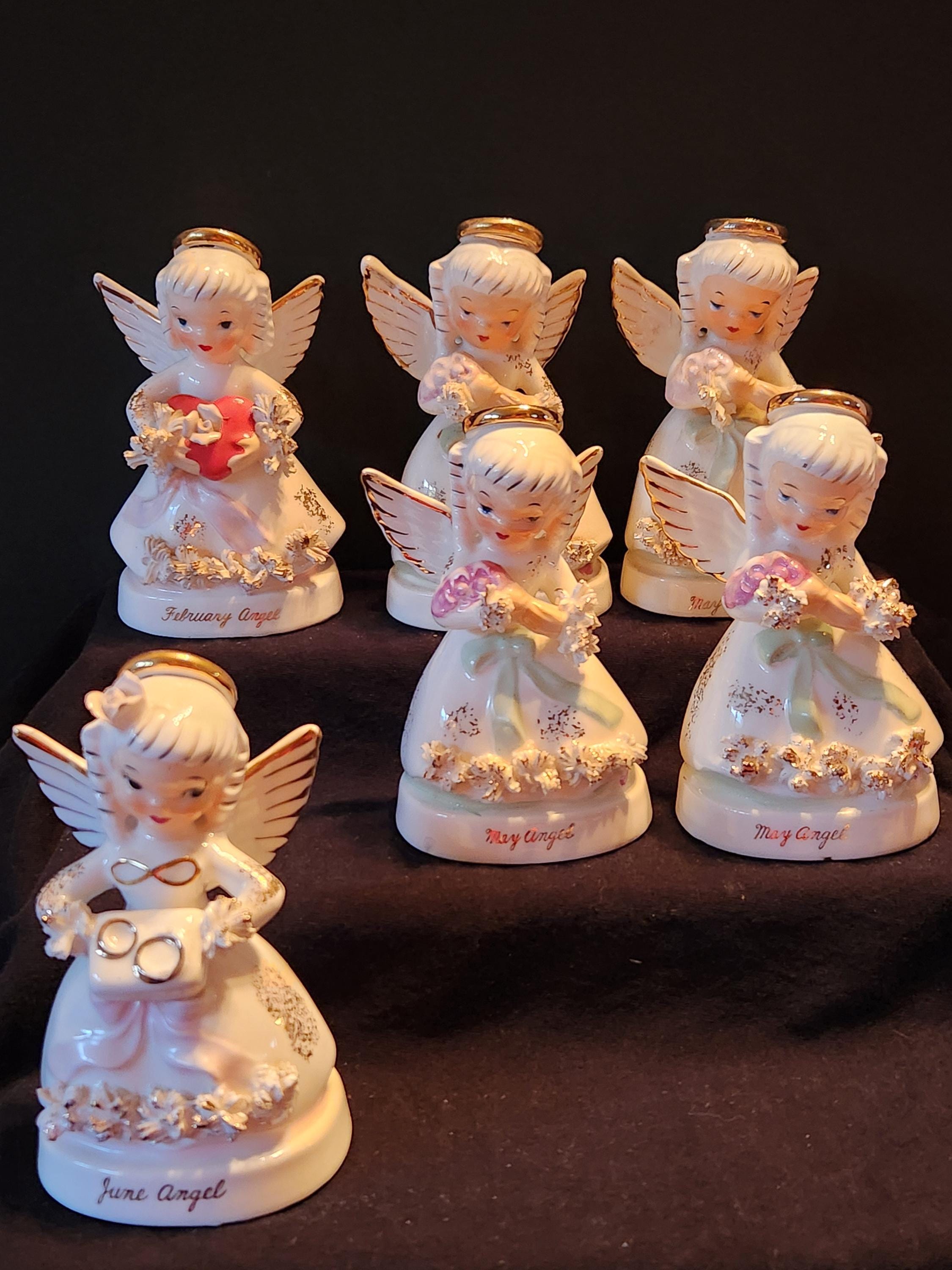 Vintage Ceramic Angel Figurine - Etsy
