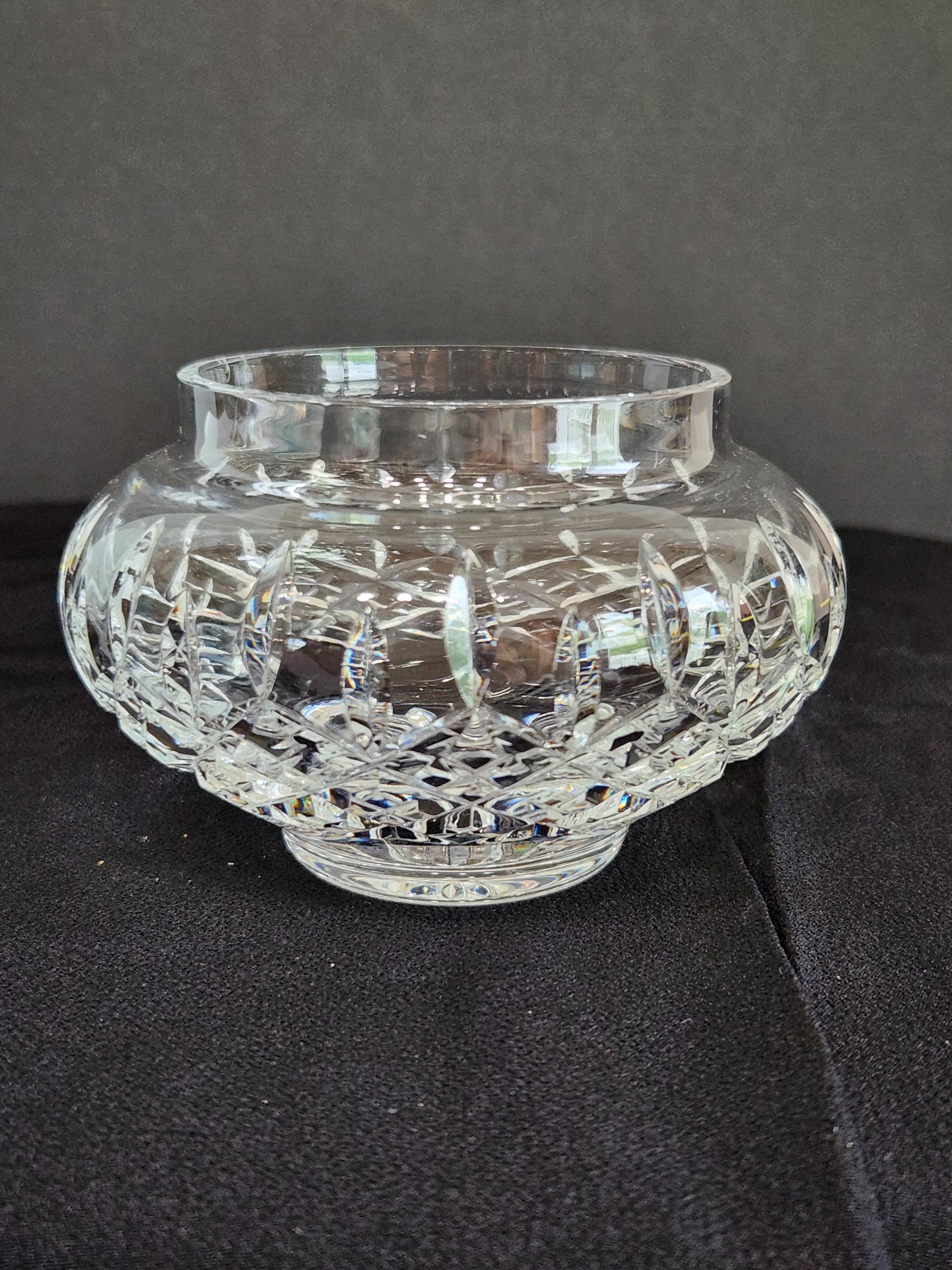 【廃盤】英国製　STUART スチュワートクリスタル　ローズボウル　花器 Vintage Stuart Crystal Vase with 'Frog' Insert