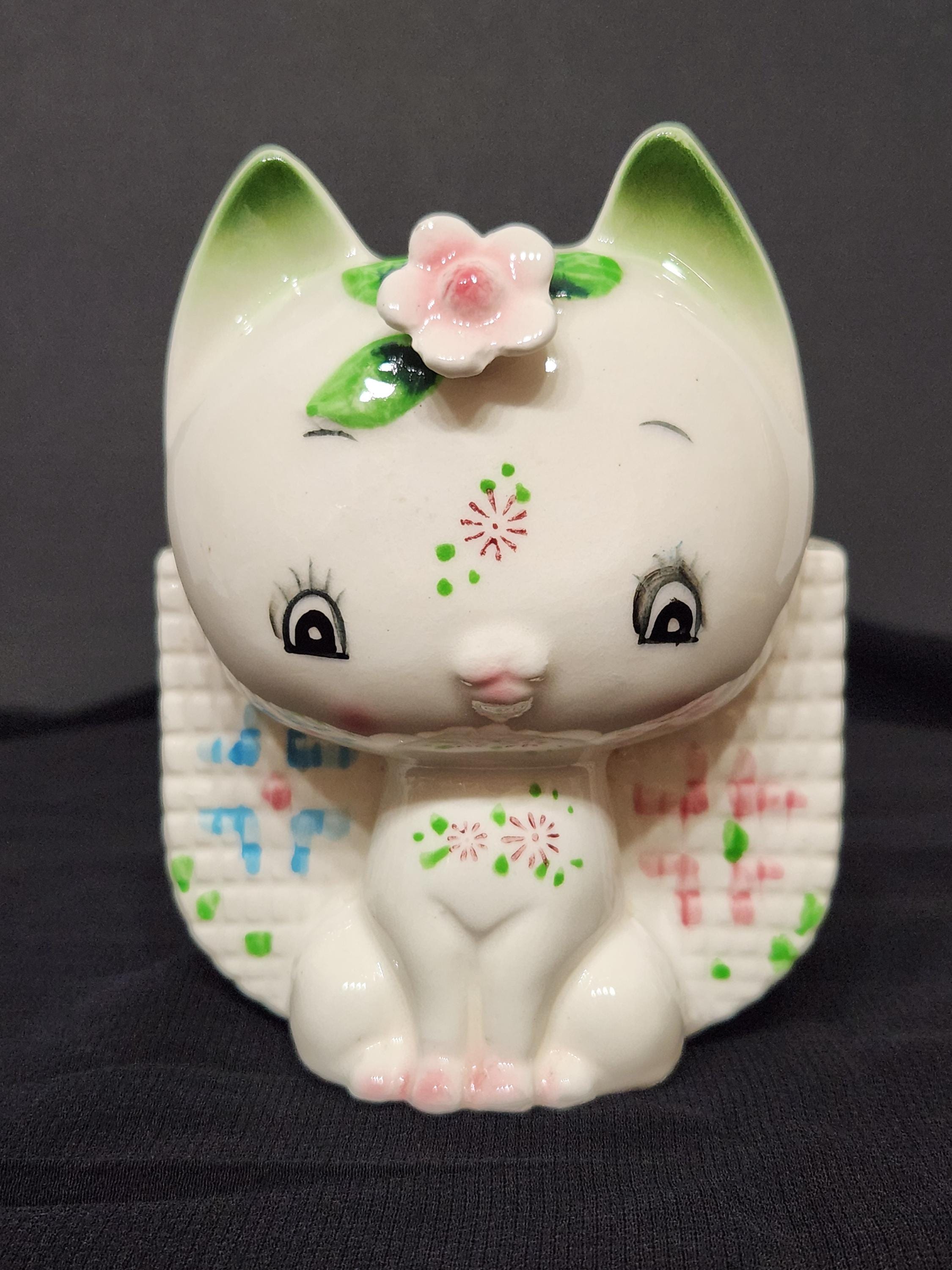 SET OF VINTAGE CERAMIC BIG EYE KITTY CAT Ceramic Big Eye Cat - Etsy