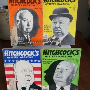 1976 Alfred Hitchcock&#39;s Mystery Magazine, June to December available.  Front and back covers are intact.