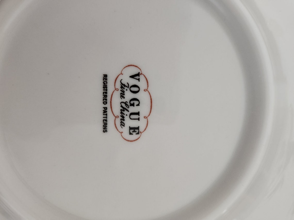 11 Pc Vogue Fine China Susanna Pattern Bread and Butter Etsy