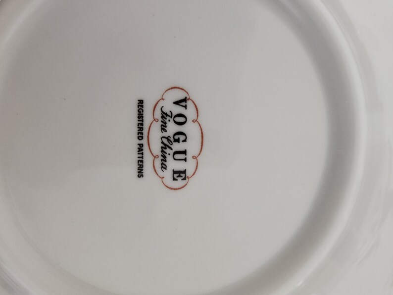 11 Pc Vogue Fine China Susanna Pattern Bread and Butter Etsy