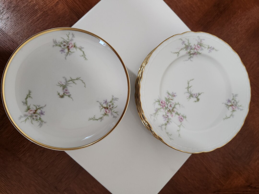 11 Pc Vogue Fine China Susanna Pattern Bread and Butter Etsy