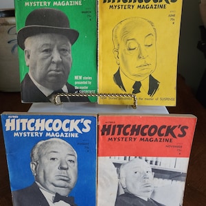 1973 Alfred Hitchcock&#39;s Mystery Magazine, March, June, August, November.  All front and back covers are intact.