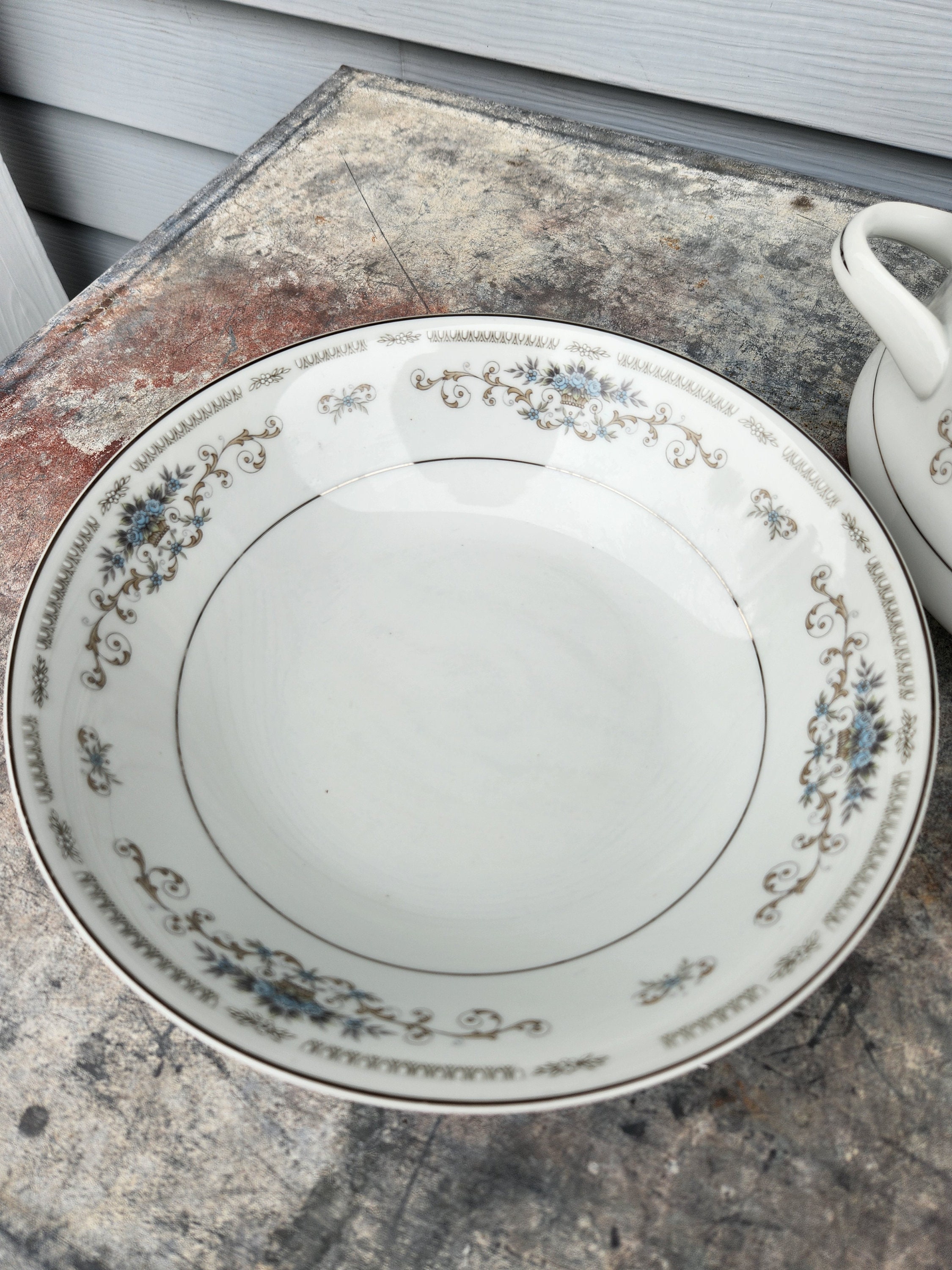 Wade Fine Porcelain China Diane Pattern Japan Serving Etsy