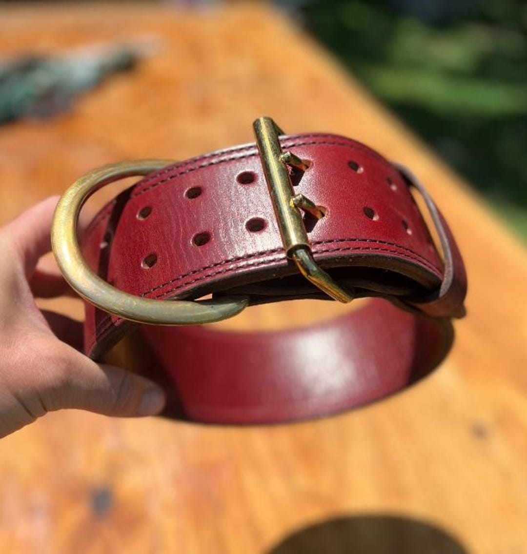 3 INCH WIDE Heavy Duty Leather Dog Collar - Etsy
