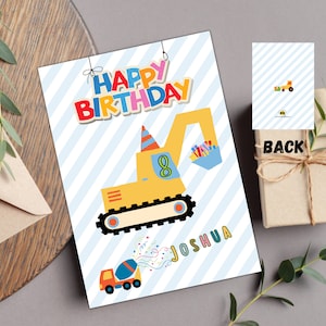 Cartes d'anniversaire personnalisées pour garçons Carte d'anniversaire mignonne pour enfants Cartes d'anniversaire personnalisées pour garçons Carte du 8e anniversaire