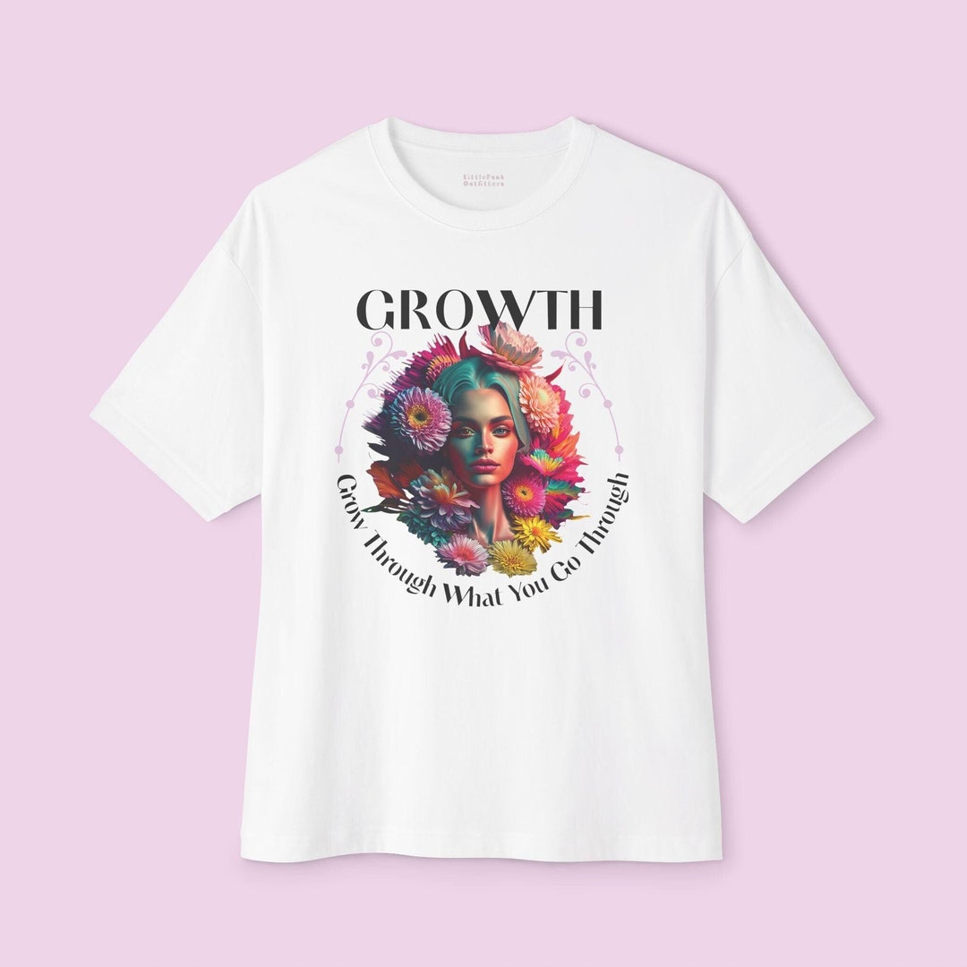 OVERSIZED Growth Mindset Tee, Self-development T-shirt, Inspirational ...