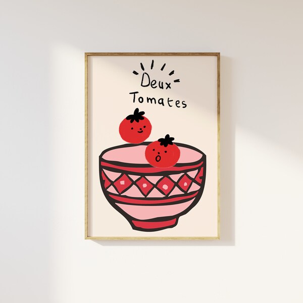 Deux Tomates Vintage Kitchen Art Print | Kitchen Decor | Unique Gift Ideas | Giclee Prints