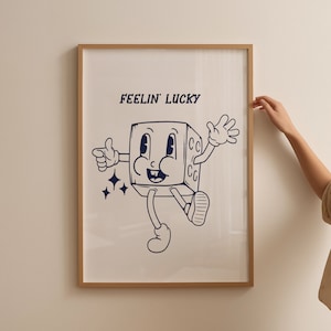Retro Dice Print: Trendy Dorm Room Wall Art (Digital Download)