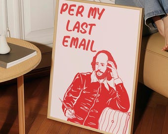 Shakespeare Poster for English Classroom Decor - Funny Teacher Gift & Dorm Wall Art