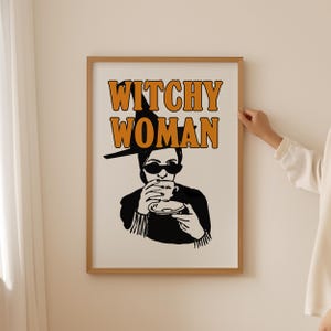 Vintage Witch Poster: Retro Halloween Wall Art (Digital Download)