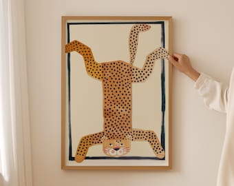 Leopard Nursery Print: Wildlife Big Cat Art for Kids (Digital Download)