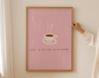 Retro Espresso Art Print: Vintage Cafe Poster (Digital Download