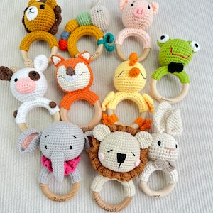 Personalized Baby Shower Gift,Crochet Toy Rattle for Babies,Crochet Rattle,Rattle With Name,Custom Baby Shower,Gift for Nephew Niece