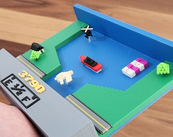 Atari 2600 Diorama - River Raid - Art / Shelf Decor / Activision