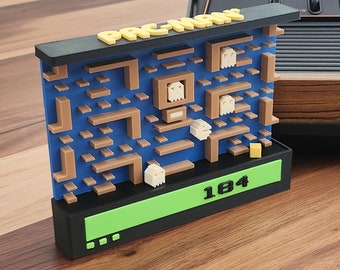 Atari 2600 Diorama - Pac-Man - Art / Shelf Decor