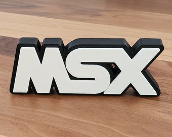 MSX Logo - 6.5" - Solid - Sign for Gaming Decor / Art / Shelf Display