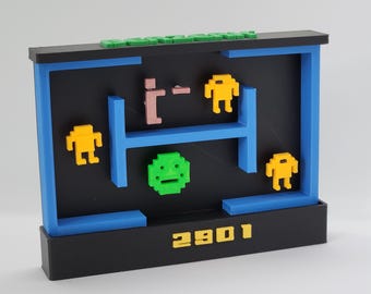 Atari 2600 Diorama - Berzerk - Art / Shelf Decor / Game Room