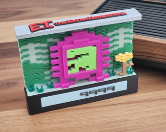 Atari 2600 Diorama - E.T. The Extraterrestrial - Art / Shelf Decor