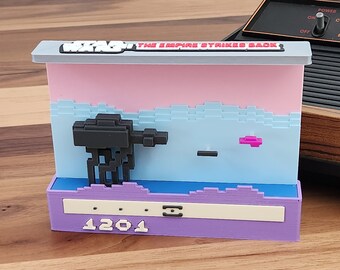 Atari 2600 Diorama - Star Wars The Empire Strikes Back - Scene / Art / Shelf Decor