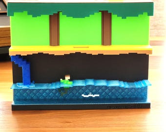 Atari 2600 Diorama - Pitfall 2 - Art / Shelf Decor / Game Room / II