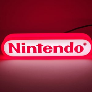 Nintendo Logo LED Light / Lamp / Shelf Decoration / USB-Type C