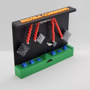 Atari 2600 Diorama - Missile Command - Art / Shelf Decor / Game Room