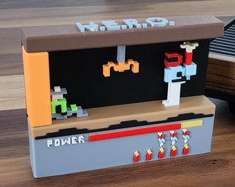 Atari 2600 Diorama - H.E.R.O. / Hero - Art / Shelf Decor