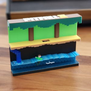 Atari 2600 Diorama - Pitfall 2 - Art / Shelf Decor / Game Room / II