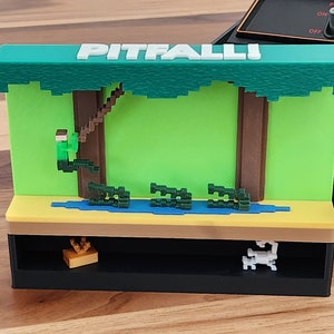 Atari 2600 Diorama - Pitfall - Crocodiles Scene - Art / Shelf Decor