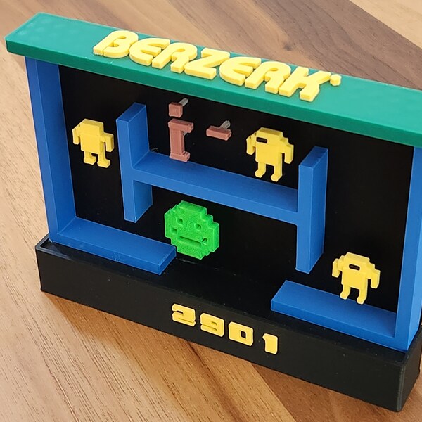 Atari 2600 Diorama - Berzerk - Art / Shelf Decor