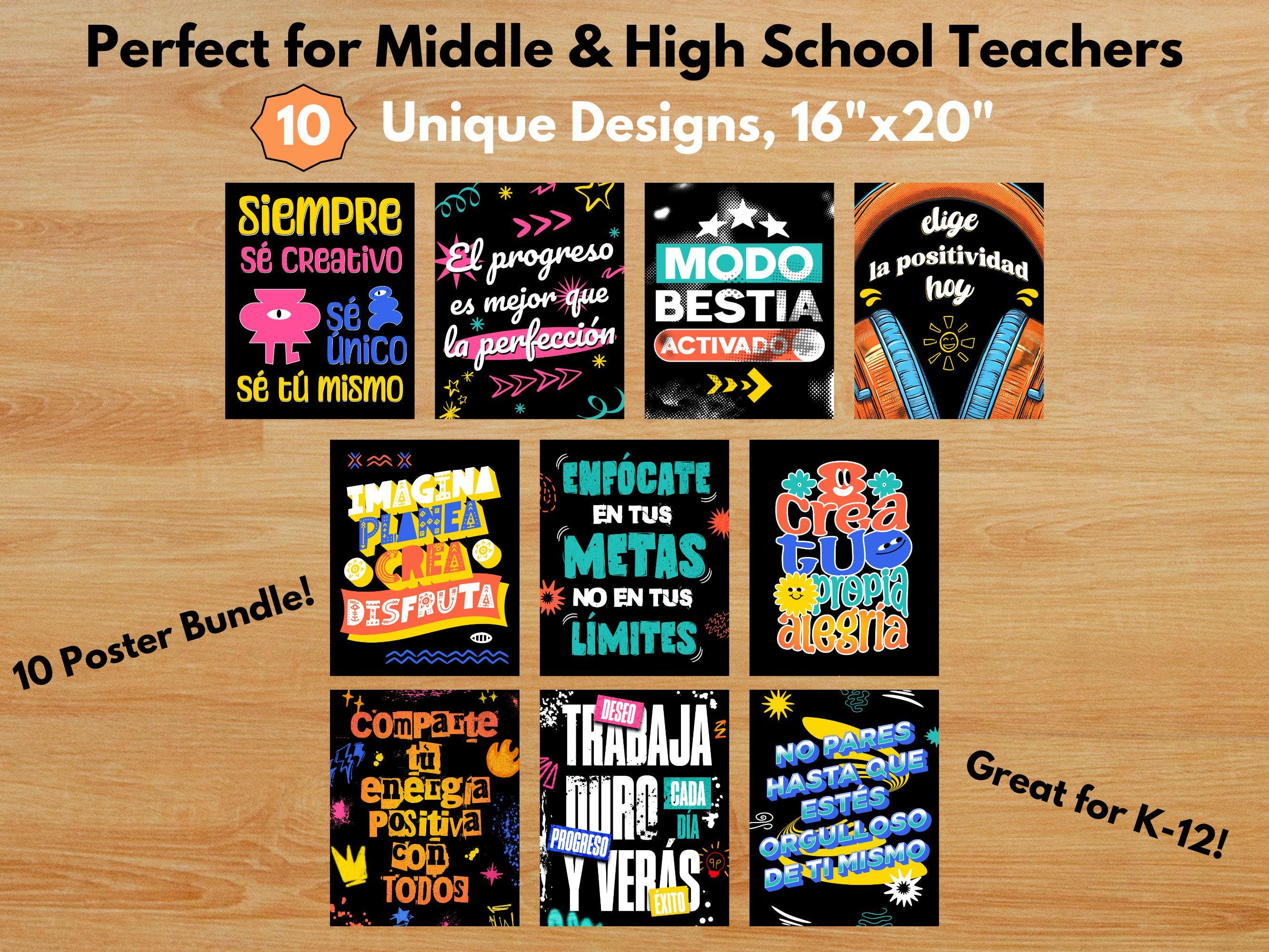 Spanish Classroom Posters Printable Spanish Teacher High School Decor ...