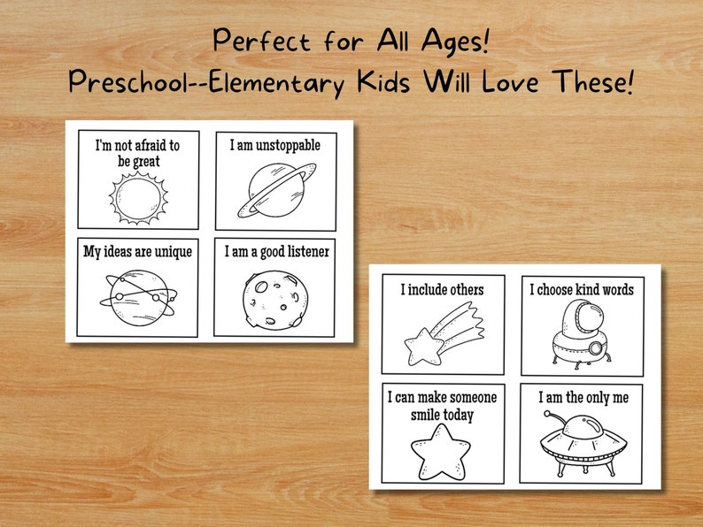 I Am Enough Coloring Affirmation Cards Printable Coloring Pages for