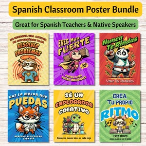 Spanish Growth Mindset Poster Spanish Class Decor Middle School Counselor Positive Affirmation Spanish Teacher Elementary Bulletin Board