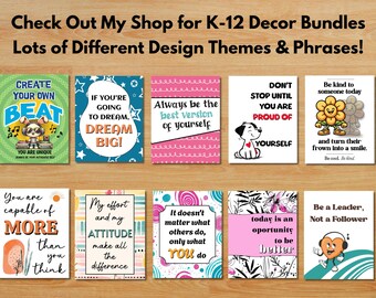 Frienda Boho Affirmation Station Set – 25 Motivierende Poster Für Klassenzimmer, Spiegel & Wände