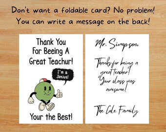 Heyshoo Hilarious Teacher Thanks Card, Funny School Graduation Gift, Teacher Appreciation Day Card, End Of The School Year Gift