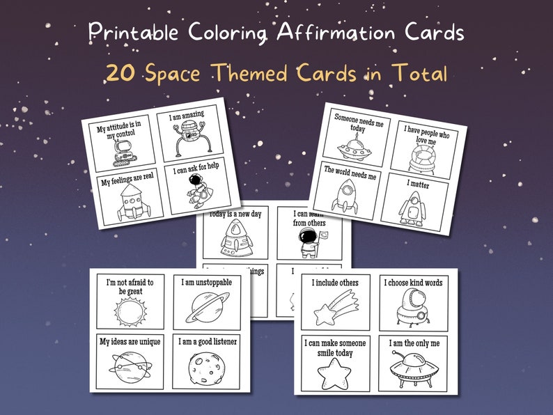 I Am Enough Coloring Affirmation Cards Printable Coloring Pages for