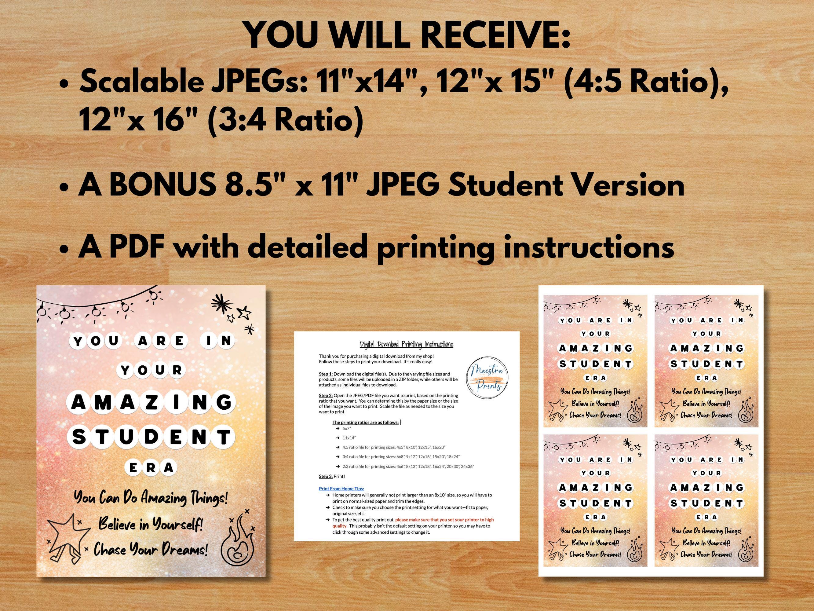 Amazing Student Era Growth Mindset Poster Printable Classroom ...