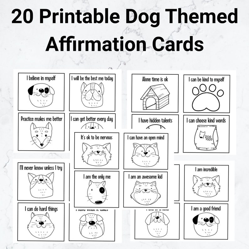 I Am Enough Affirmation Cards Printable Coloring Pages for - Etsy