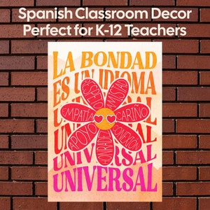 Cartel de mentalidad de crecimiento español imprimible Decoración del aula de español Cartel inclusivo español Tablón de anuncios de bondad Mentalidad de Crecimiento