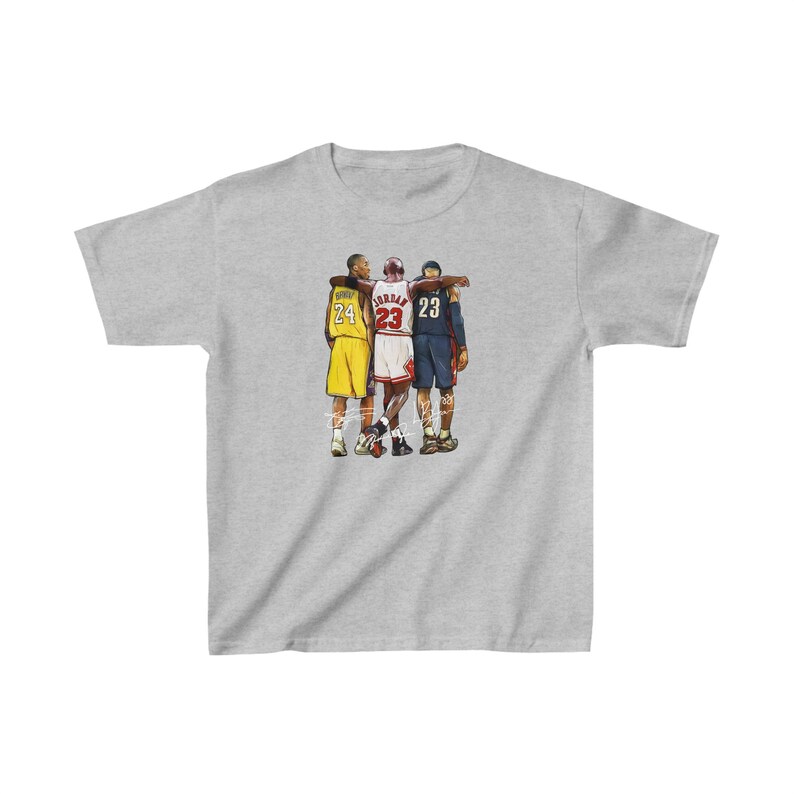 Basketball Legends Youth T-Shirt, 2000s Basketball, 90s Basketball, Retro Shirt, Streetwear, Gift Shirt Kids Heavy Cotton™ Tee image 3