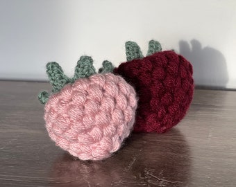 2 Strawberry Catnip Toys