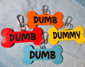 Dummy Dumb Large Fursuit Collar Tag