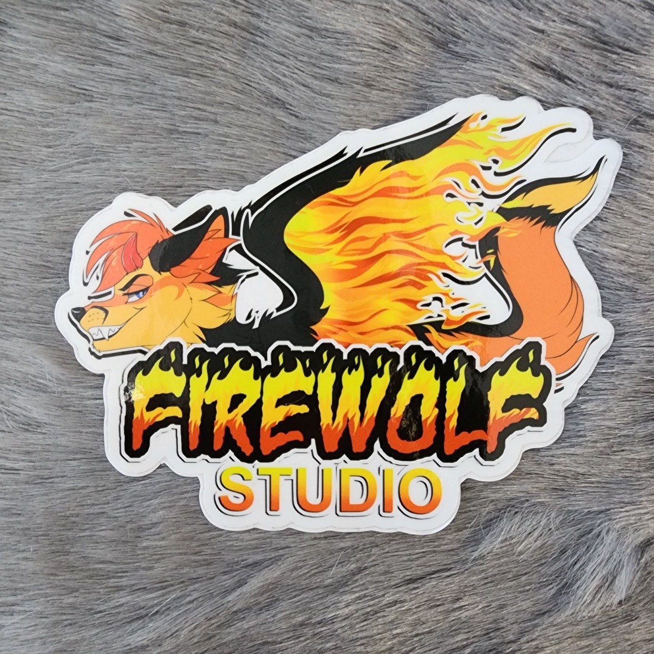 Fire Wolf Studio Logo Sticker - Etsy
