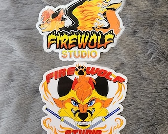 Fire Wolf Studio Logo Sticker